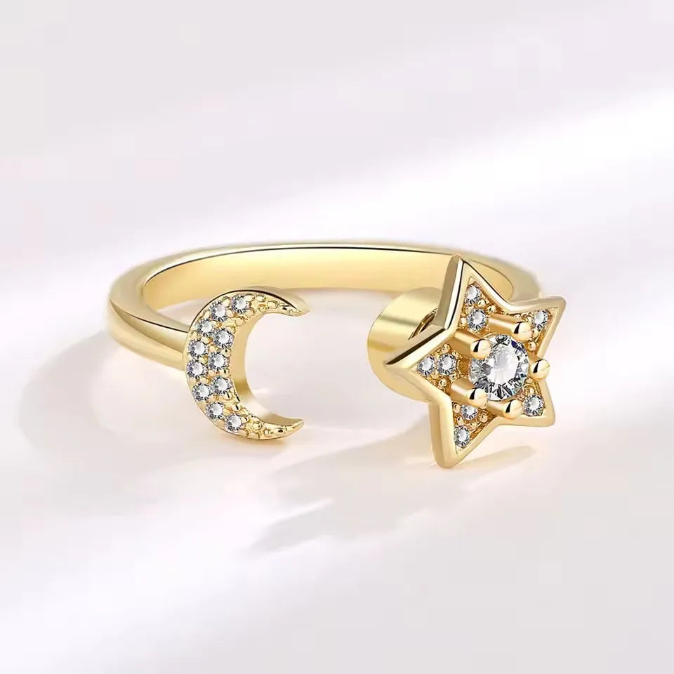 925 Sterling Silver Sunflower Diamond Zircon Rotatable Ring for Women Gift Relieve Stress Ring Jewelry Wholesale