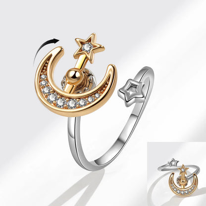 925 Sterling Silver Sunflower Diamond Zircon Rotatable Ring for Women Gift Relieve Stress Ring Jewelry Wholesale