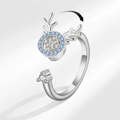 925 Sterling Silver Sunflower Diamond Zircon Rotatable Ring for Women Gift Relieve Stress Ring Jewelry Wholesale