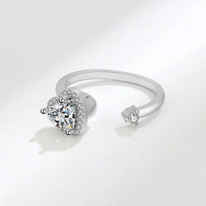 925 Sterling Silver Sunflower Diamond Zircon Rotatable Ring for Women Gift Relieve Stress Ring Jewelry Wholesale